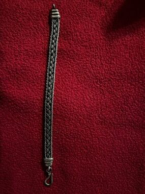 Silver-Tone Braided Chain Bracelet